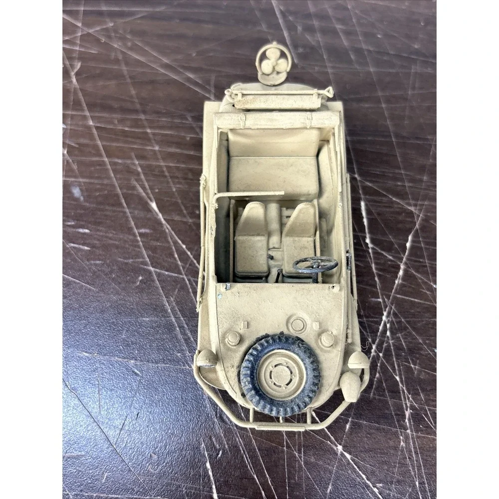 Built 1:35 WWII Tan‎ Desert German Schwimmwagen Painted Italeri Soldier Vehicle